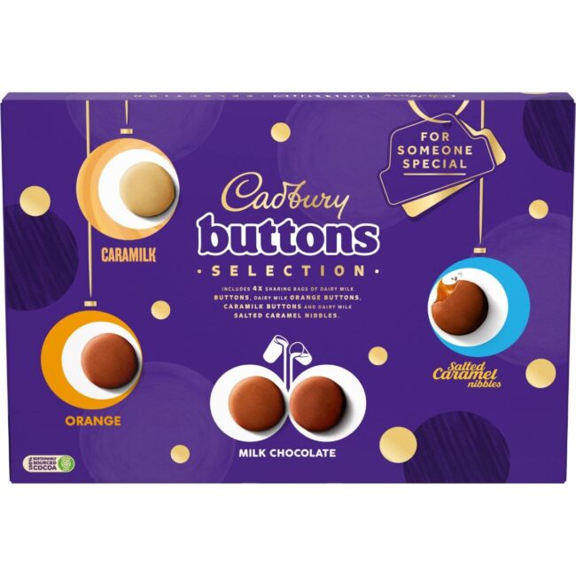 Cadbury Dairy Milk Buttons Selection Box 375g-A