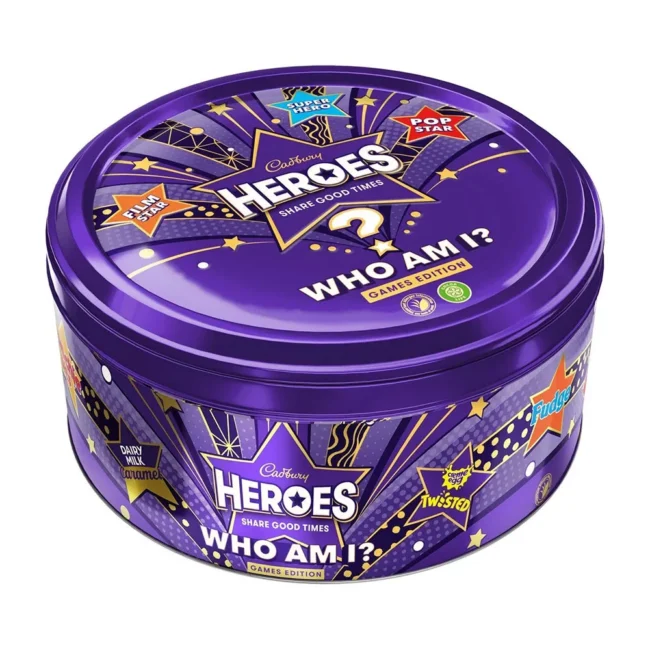Σοκολατάκια Χριστουγεννιάτικη Συλλογή Cadbury Heroes Limited Game Edition Tin 750g