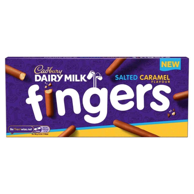 Cadbury Dairy Milk Fingers Salted Caramel Flavour 114g-A