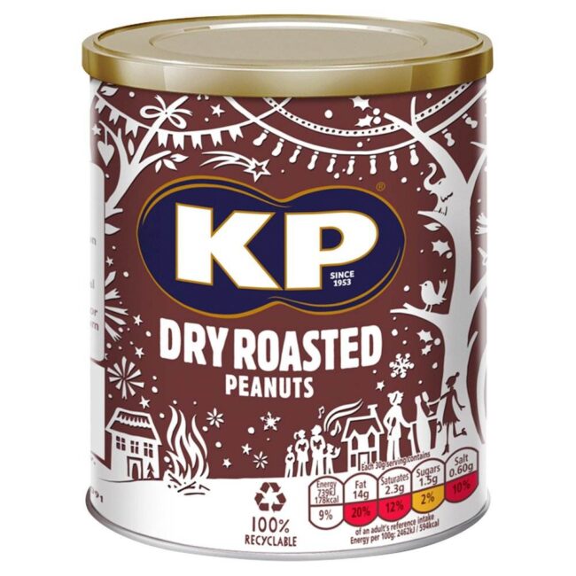 KP Dry Roasted Peanuts Tin 375g-A