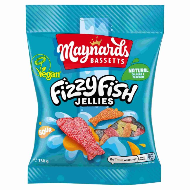 Maynard Bassetts Fizzy Fish Jellies 130g-A