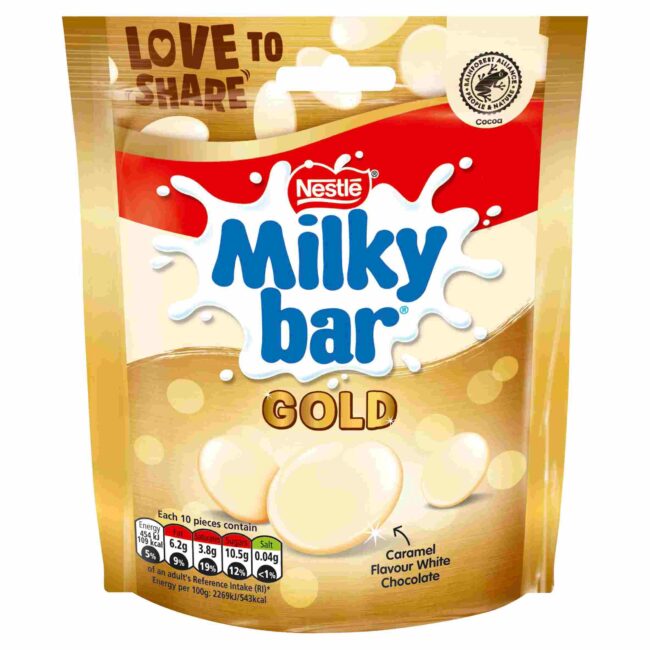 Nestle Milkybar Buttons Gold Caramel White Chocolate Sharing Bag 86g-A