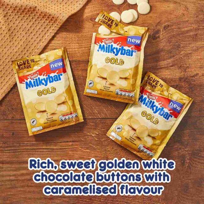 Nestle Milkybar Buttons Gold Caramel White Chocolate Sharing Bag 86g-B