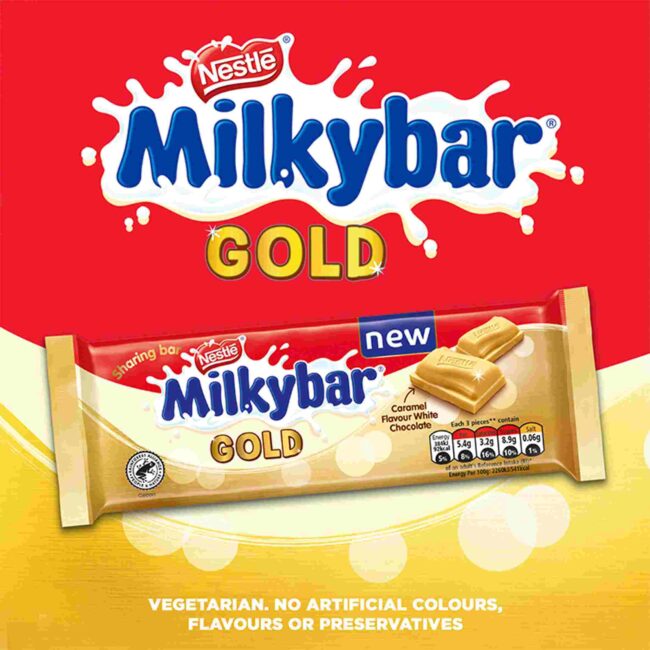 Nestle Milkybar Gold Caramel Flavour White Chocolate 85g-A