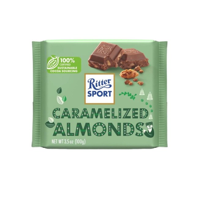 Σοκολάτα Με Καραμελωμένα Αμύγδαλα Ritter Sport Caramelized Almonds Winter Edition 100g