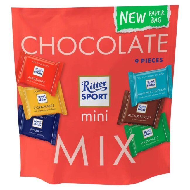 Ritter Sport Mini Chocolate Mix 9 Pieces Pouch 150g-A
