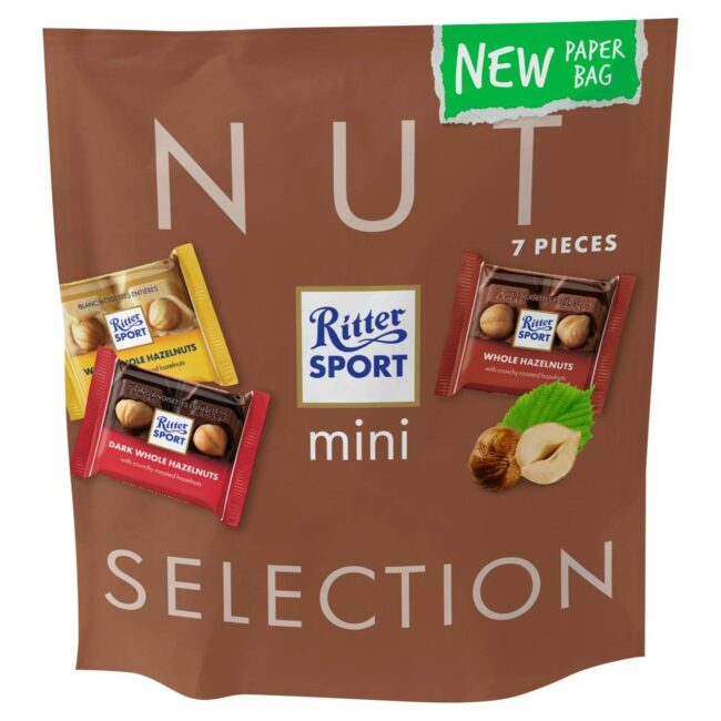 Ritter Sport Mini Nut Selection 7 Pieces Pouch 116g-A