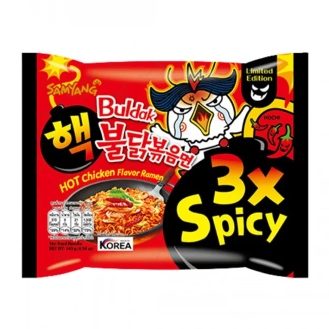 Στιγμιαία Νουντλς Ράμεν Καυτερά Samyang Hot Chicken Ramen 3x Spicy 140g