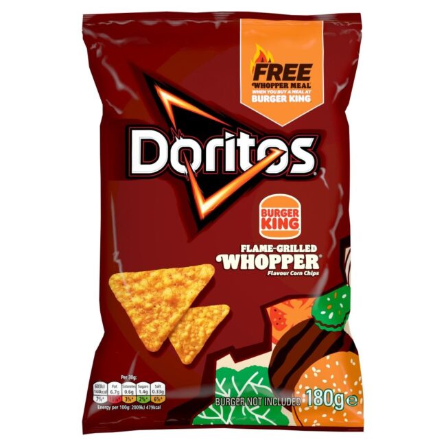 Doritos Burger King Flame Grilled Whopper Flavour Corn Chips 180g-A