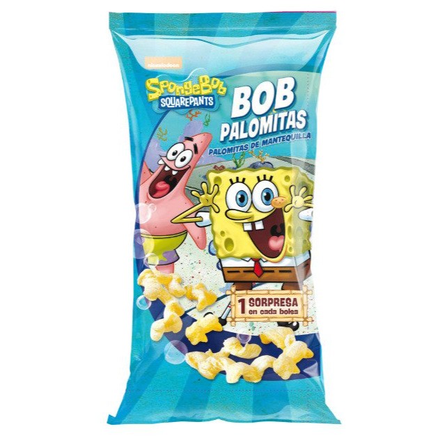 Ποπ Κορν Με Βούτυρο Μπομπ Σφουγγαράκης Nickelodeon SpongeBob Squarepants Bob Palomitas De Mantequilla 80g