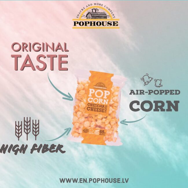 Pophouse Popcorn With Chedar Cheese Flavor 65g-B