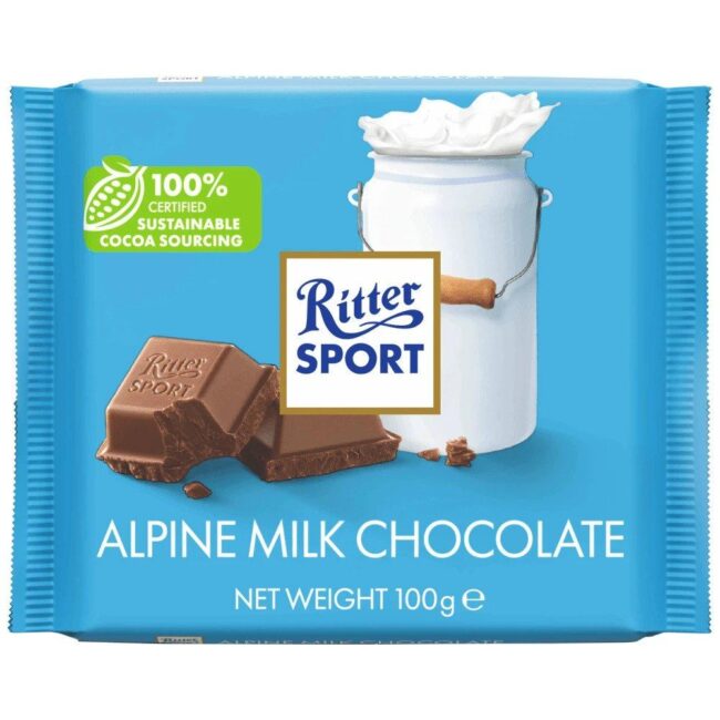 Ritter Sport Alpine Milk Chocolate100gr-A