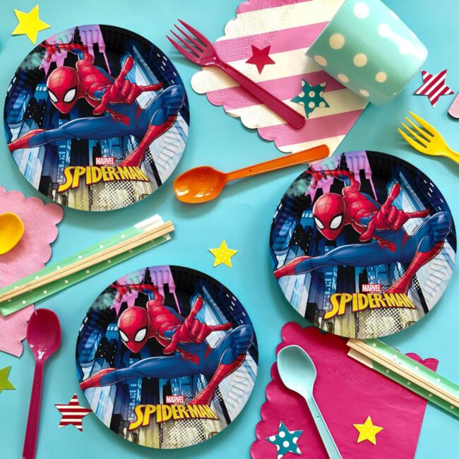 Disposable Paper Plates For Childrens Party Spiderman 19cm-B