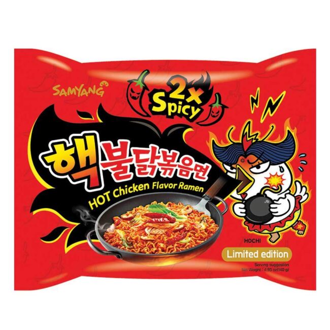 Στιγμιαία Νουντλς Ράμεν Καυτερά Samyang Hot Chicken Ramen 2x Spicy 140g