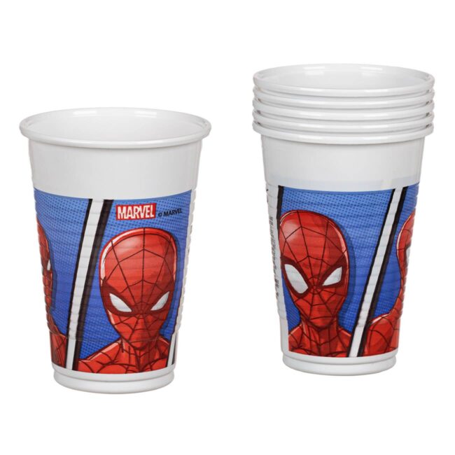 Spiderman Plastic Cups For Childrens Party 200ml-A