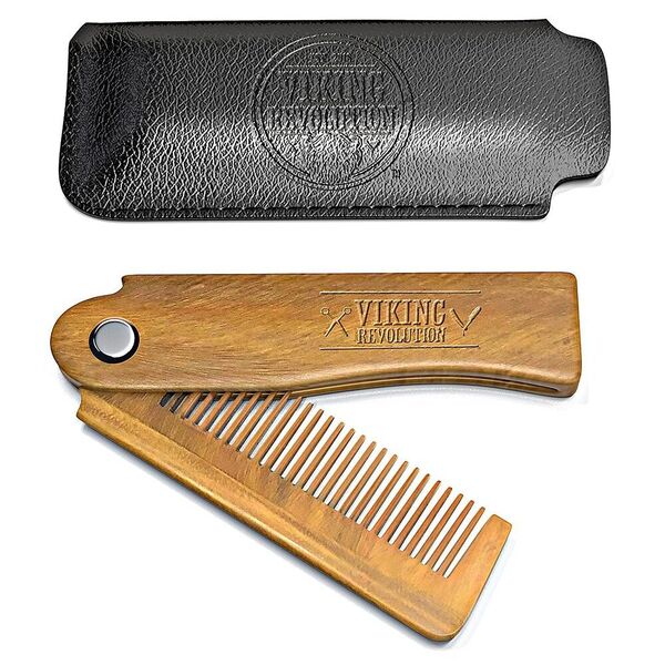 Αναδιπλούμενη Χτένα για Μούσι Viking Revolution Folding Beard Comb with Case