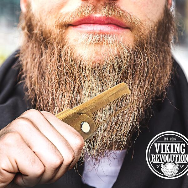 Αναδιπλούμενη Χτένα για Μούσι Viking Revolution Folding Beard Comb with Case