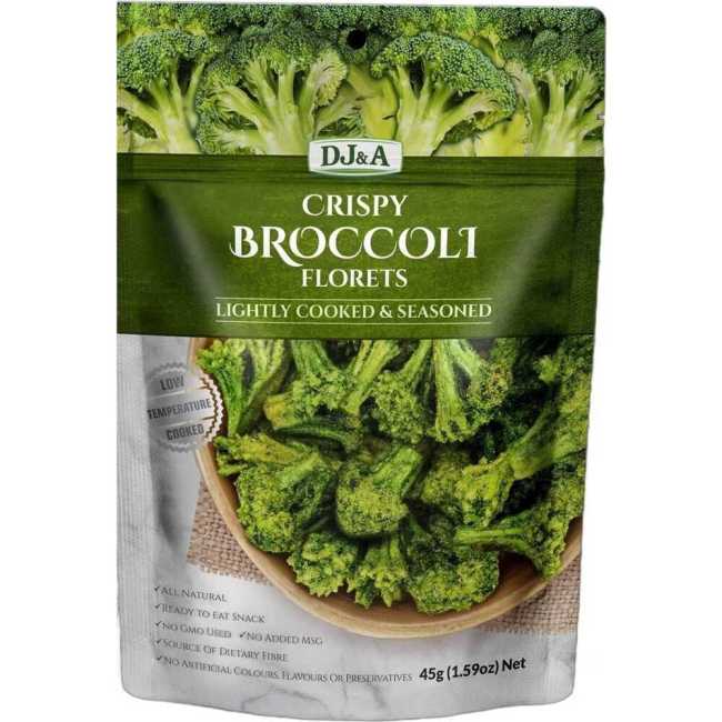 Σνακ Μπρόκολο DJ&A Crispy Broccolli Florets Snack 45g