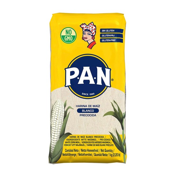 Pan White Pre Cooked Cornmeal 1kg-A