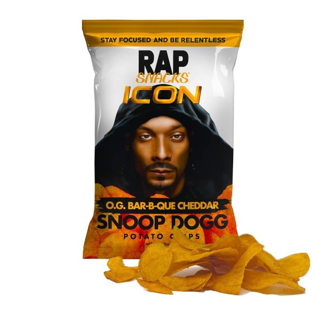 Rap Snacks Snoop Dogg OG Barbeque Cheddar Potato Chips 71g