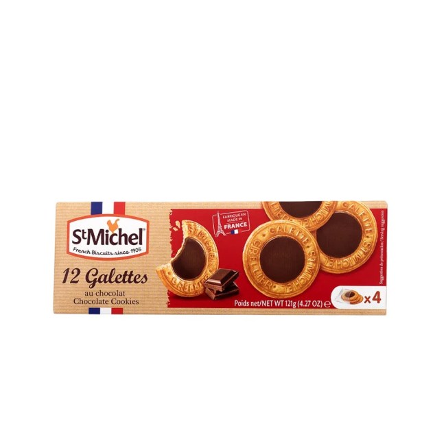 Μπισκότα με Σοκολάτα St Michel 12 Galettes Chocolate Cookies 121g
