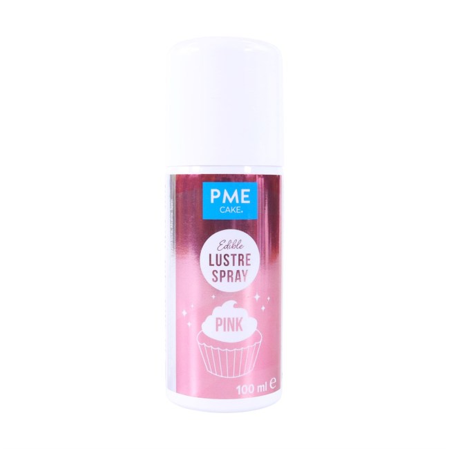 Διακοσμητικό Χρώμα Ζαχαροπλαστικής Σε Σπρέι Ροζ PME Edible Lustre Spray Pink 100ml