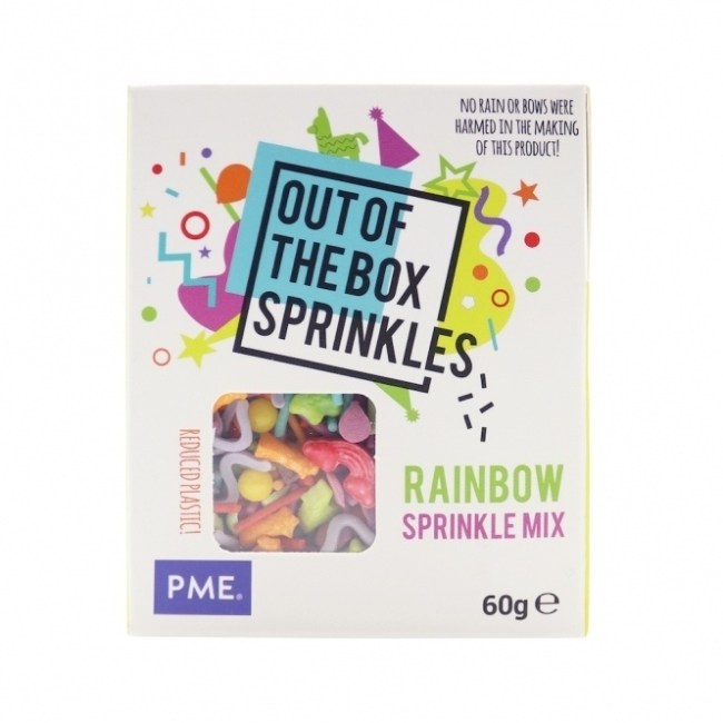 Διακοσμητικά Ζαχαροπλαστικής Ουράνιο Τόξο PME Out Of The Box Rainbow Sprinkle Mix 60g