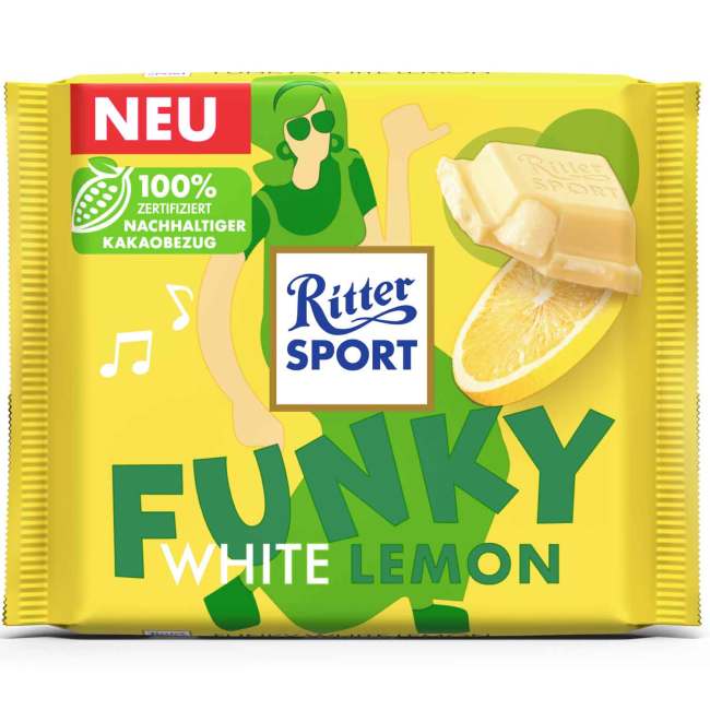 Ritter Sport Funky White Lemon 100g-A