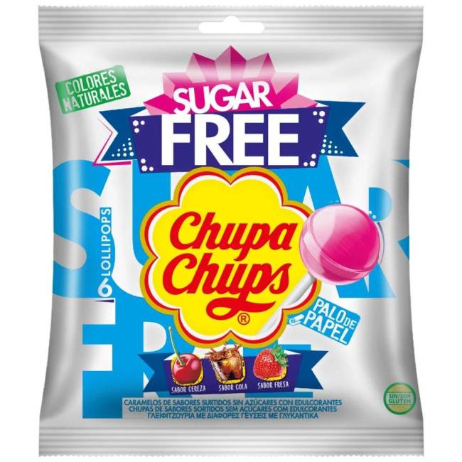 Γλειφιτζούρια Χωρίς Ζάχαρη Chupa Chups Sugar Free 66g