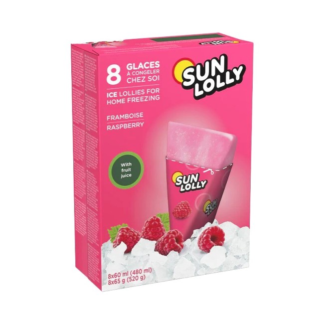 Γρανίτες Σμέουρο Sun Lolly Ice Lollies Raspberry 8x65g